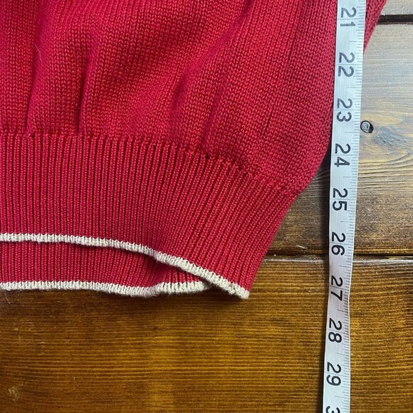 Bolle Golf Pullover Sweater Mens Size XL Embroidery Crew Neck Red Long Sleeve - Picture 6 of 7